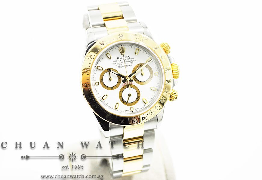 Rolex Cosmograph Daytona Two-Tone 116523 White Index - Discontinued Reference - Image 3