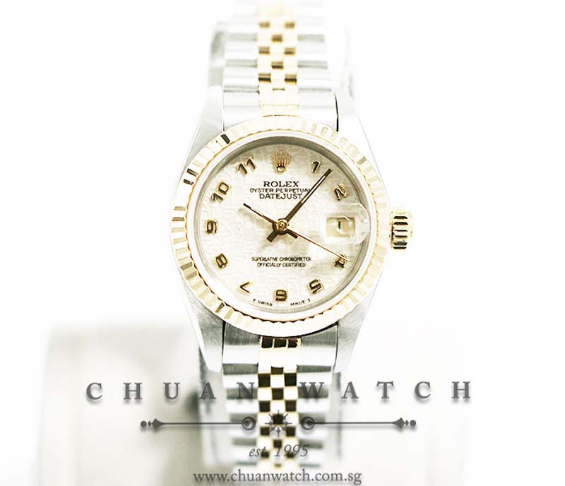 Rolex Ladies DateJust Two-Tone 26mm 69173 Ivory Jubilee Arabic - Discontinued