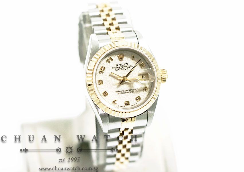 Rolex Ladies DateJust Two-Tone 26mm 69173 Ivory Jubilee Arabic - Discontinued - Image 3