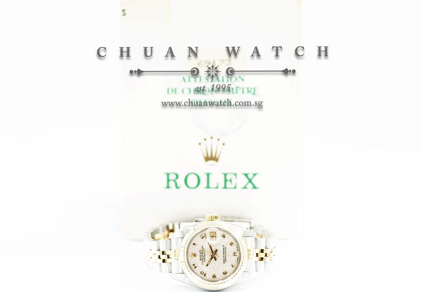 Rolex Ladies DateJust Two-Tone 26mm 69173 Ivory Jubilee Arabic - Discontinued - Image 5
