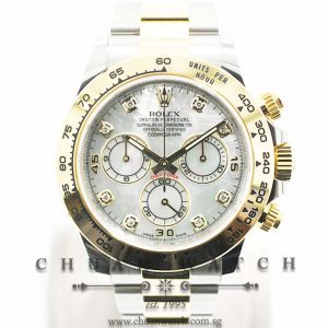 Rolex Cosmograph Daytona Two-Tone 116503 White MOP Diamonds
