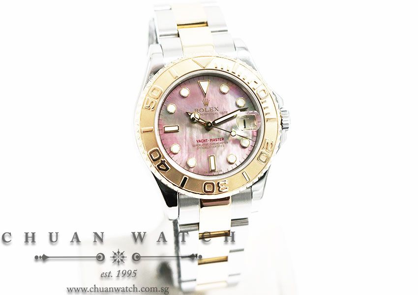 Rolex Midsize Yacht-Master Two-Tone 35mm 168623 Black MOP Index - Discontinued - Image 3