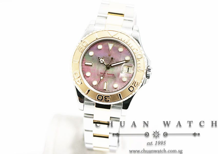 Rolex Midsize Yacht-Master Two-Tone 35mm 168623 Black MOP Index - Discontinued - Image 2