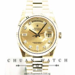 Rolex Day-Date President Yellow Gold 36mm 118238 Champagne Sunburst Diamonds - Discontinued