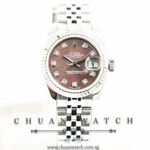 Rolex Ladies DateJust 26mm 179174 Black MOP Diamonds - Discontinued