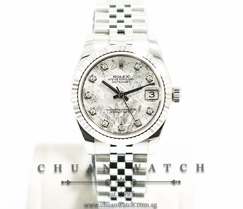 Rolex Boys DateJust 31mm 178274 Meteorite Diamonds