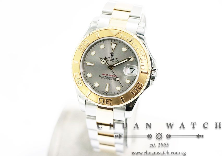 Rolex Midsize Yacht-Master Two-Tone 35mm 168623 Steel Sunburst Index - Discontinued - Image 2