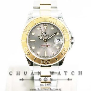 Rolex Midsize Yacht-Master Two-Tone 35mm 168623 Steel Sunburst Index - Discontinued