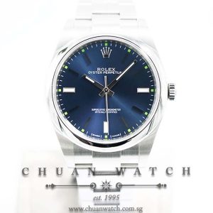 Rolex Gents Oyster Perpetual 39mm 114300 Blue Sunburst Index
