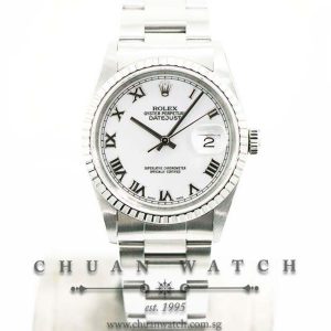 Rolex Gents DateJust 36mm 16220 White Roman - Discontinued