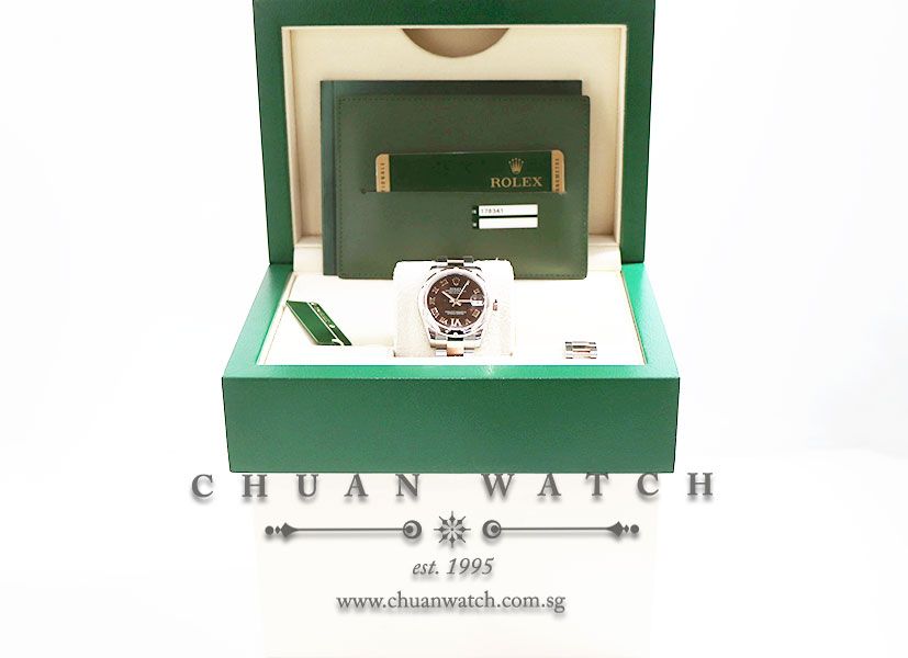 Rolex Boys DateJust Two-Tone 31mm 178341 Chocolate Roman VI 11BR - Discontinued - Image 5