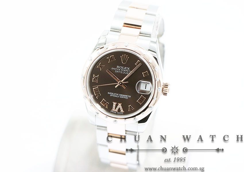 Rolex Boys DateJust Two-Tone 31mm 178341 Chocolate Roman VI 11BR - Discontinued - Image 2