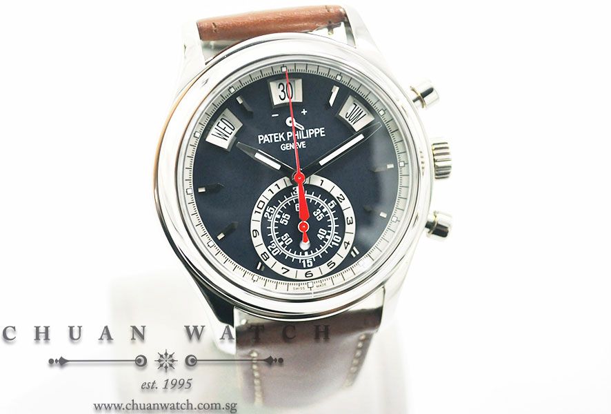 Patek Philippe Annual Calendar Flyback Chronograph White Gold 40.5mm 5960/01G-001 - Image 3