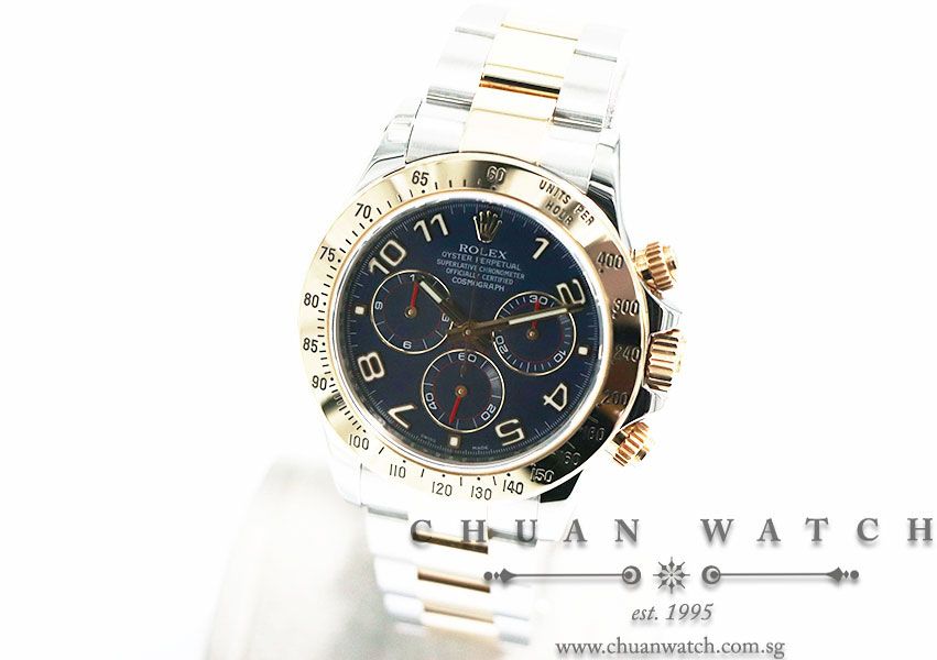 Rolex Cosmograph Daytona Two-Tone 116523 Blue Racing Arabic - Discontinued - Image 2