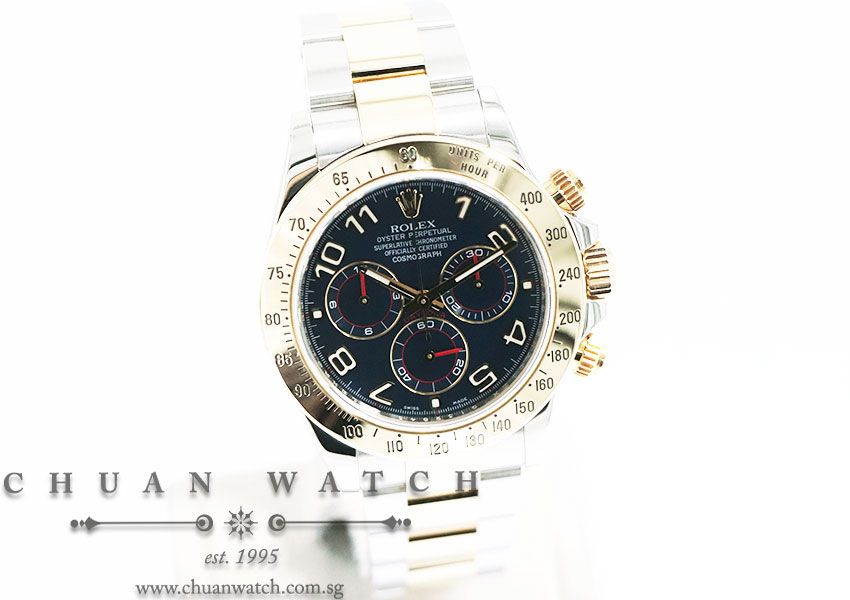Rolex Cosmograph Daytona Two-Tone 116523 Blue Racing Arabic - Discontinued - Image 3