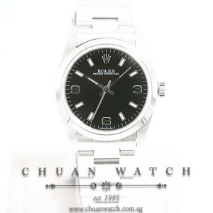 Rolex Boys Oyster Perpetual No-Date 31mm 77080 Black 3.6.9 - Discontinued