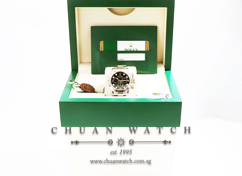 Rolex Cosmograph Daytona Two-Tone 116523 Black Diamonds - Discontinued Reference - Image 5