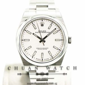 Rolex Gents Oyster Perpetual 39mm 114300 White Index