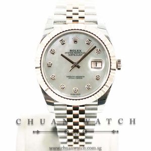 Rolex DateJust 41 Two-Tone 126331 White MOP Diamonds