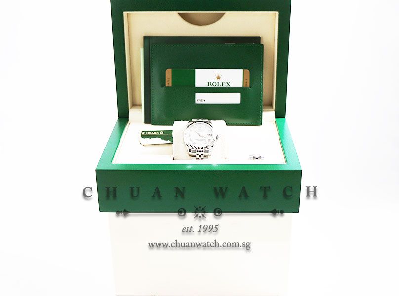 Rolex Boys DateJust 31mm 178274 White MOP Roman VI 11BR - Image 5