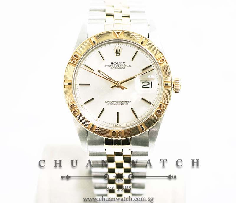 Rolex Vintage Gents DateJust Turn-O-Graph Two-Tone 36mm 1625 Silver Sunburst Index - Discontinued