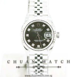 Rolex Lady-DateJust 28 279174 Dark Grey Sunburst Diamonds