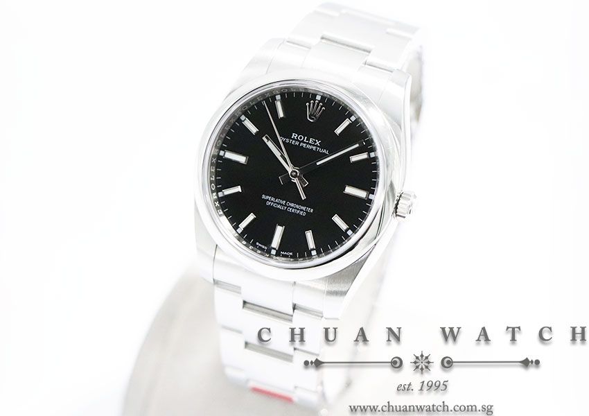 Rolex Gents Oyster Perpetual No-Date 34mm 114200 Black Index - Image 2