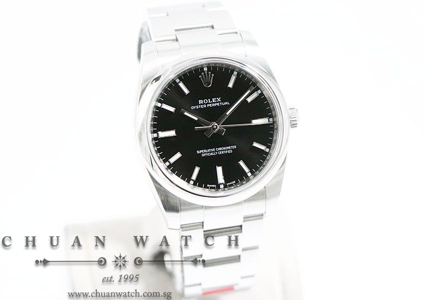 Rolex Gents Oyster Perpetual No-Date 34mm 114200 Black Index - Image 3