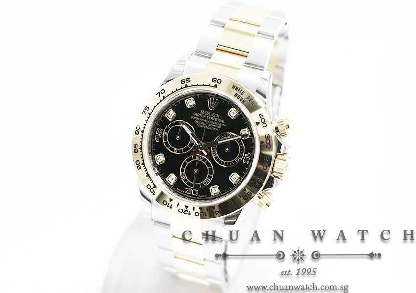 Rolex Cosmograph Daytona Two-Tone 116503 Black Diamonds - Image 2