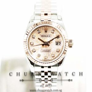 Rolex Ladies DateJust Two-Tone 26mm 179171 Pink Jubilee Diamonds - Discontinued