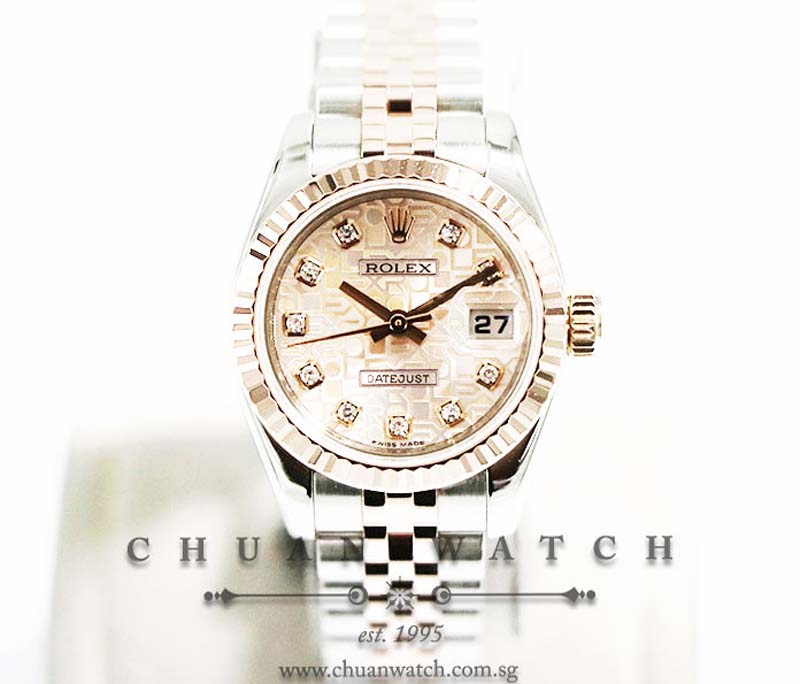 Rolex Ladies DateJust Two-Tone 26mm 179171 Pink Jubilee Diamonds - Discontinued