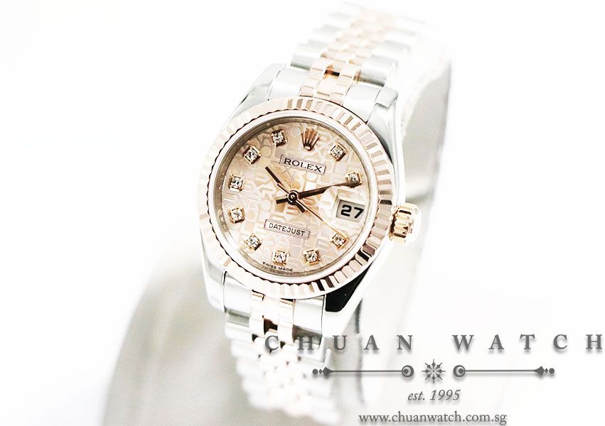 Rolex Ladies DateJust Two-Tone 26mm 179171 Pink Jubilee Diamonds - Discontinued - Image 2