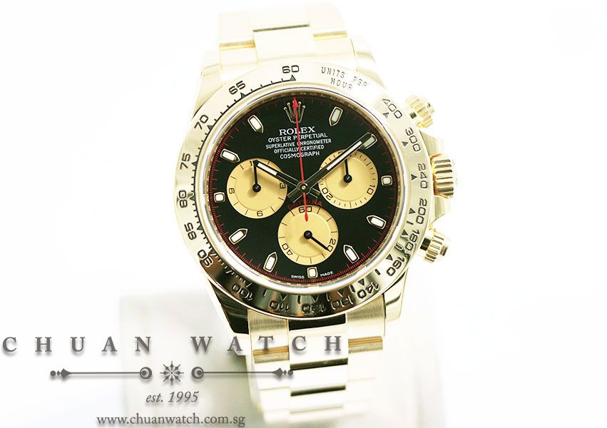 Rolex Cosmograph Daytona Yellow Gold 116508 Black-Champagne Paul Newman - Image 3