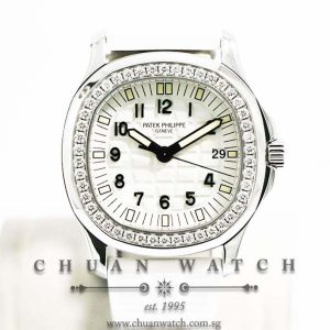 Patek Philippe Ladies Aquanaut Luce 35.6mm 5067A-011 Pure White - Discontinued Dial