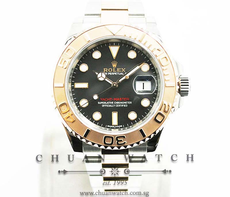 Rolex Gents Yacht-Master Two-Tone 40mm 116621 Black - Discontinued Reference