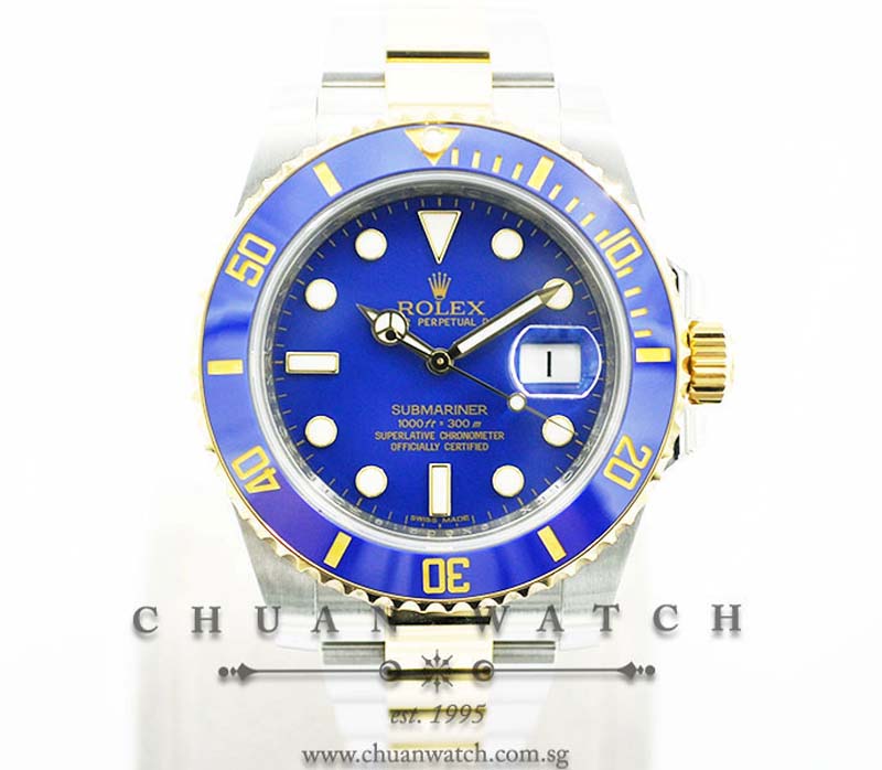 Rolex Submariner Two-Tone 116613LB Matt Blue - Discontinued Dial
