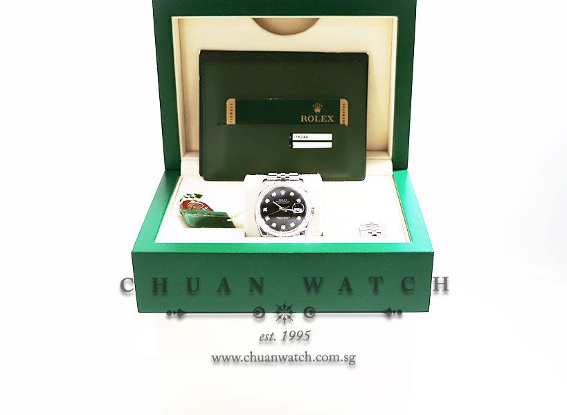 Rolex Gents DateJust 36mm 116244 Black Diamonds - Discontinued - Image 5