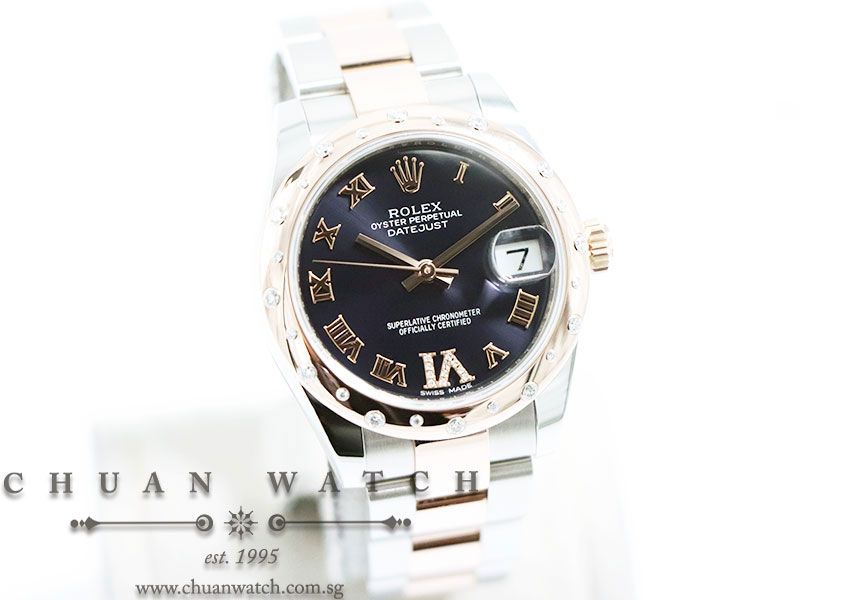 Rolex Boys DateJust Two-Tone 31mm 178341 Purple Roman VI 11BR - Discontinued - Image 3