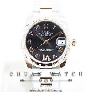 Rolex Boys DateJust Two-Tone 31mm 178341 Purple Roman VI 11BR - Discontinued