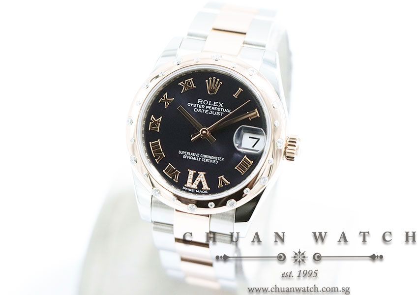 Rolex Boys DateJust Two-Tone 31mm 178341 Purple Roman VI 11BR - Discontinued - Image 2