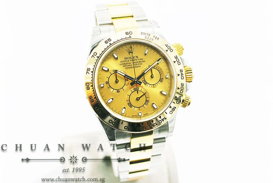 Rolex Cosmograph Daytona Two-Tone 116503 Champagne Sunburst Index - Image 3