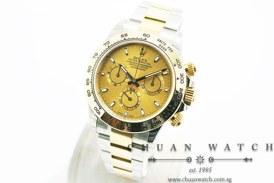 Rolex Cosmograph Daytona Two-Tone 116503 Champagne Sunburst Index - Image 2