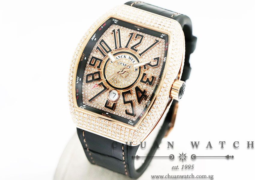 Franck Muller Vanguard Rose Gold Custom Pave-Set Diamonds V 45 SC DT 5N NR - Image 2