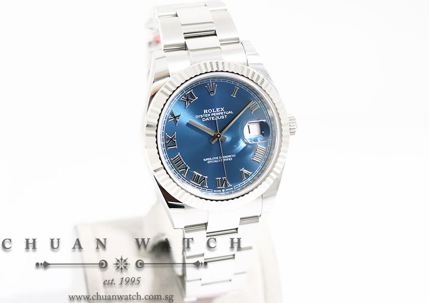 Rolex DateJust 41 126334 Azzurro Blue Roman - Image 3