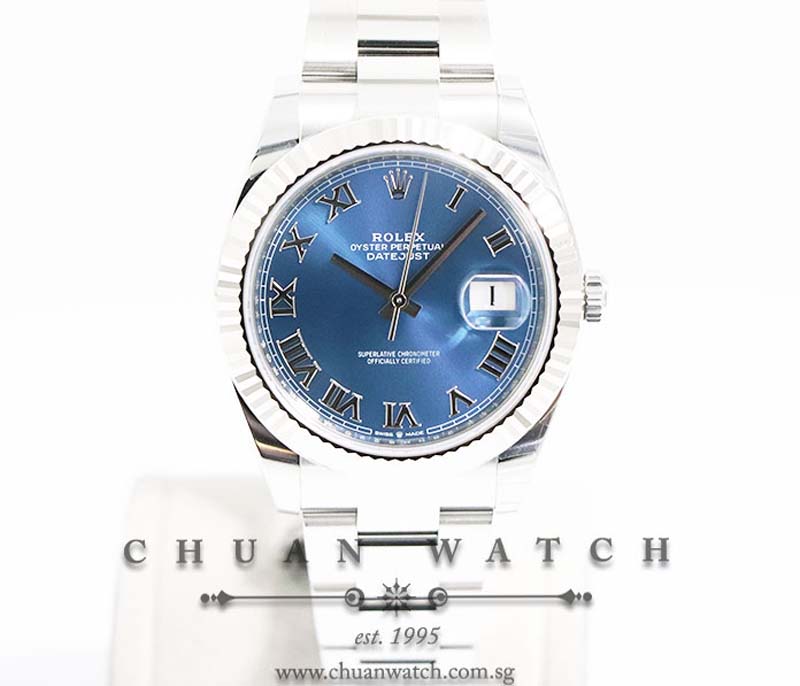 Rolex DateJust 41 126334 Azzurro Blue Roman