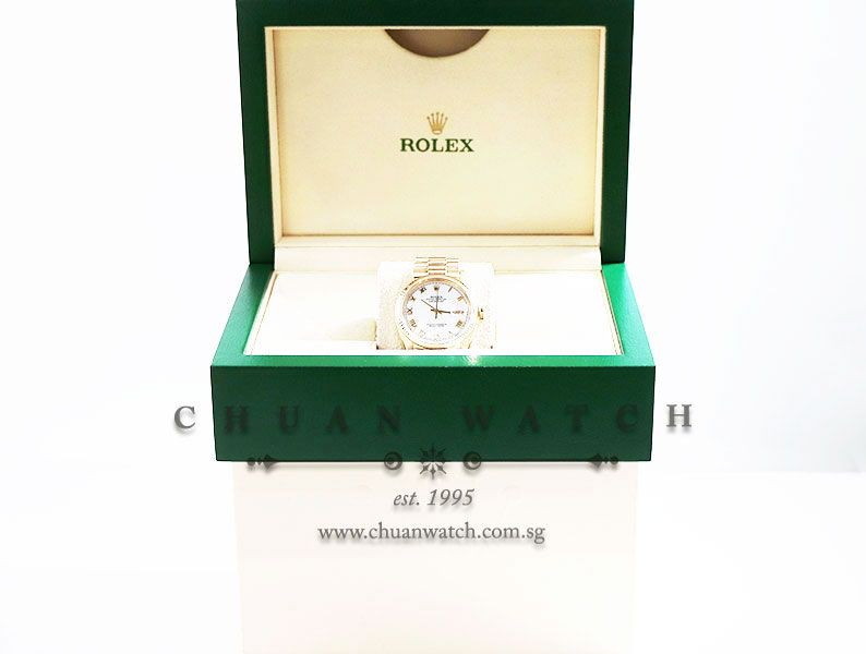 Rolex Vintage Gents DateJust Yellow Gold 36mm 16018 White Roman - Discontinued - Image 5