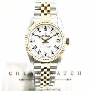 Rolex Boys DateJust Two-Tone 31mm 68273 White Painted Roman - Discontinued