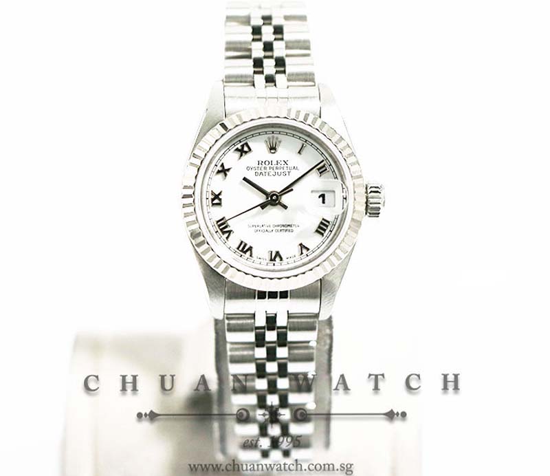 Rolex Ladies DateJust 26mm 69174 White Roman - Discontinued