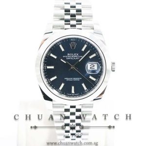 Rolex DateJust 41 126300 Blue Sunburst Index