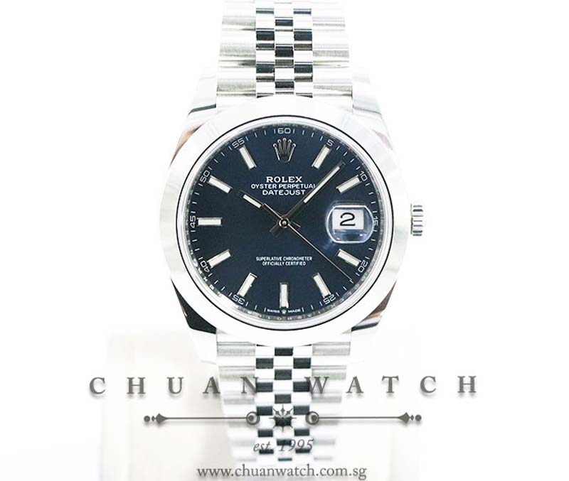 Rolex DateJust 41 126300 Blue Sunburst Index